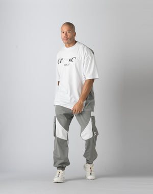 CRONOS FRONT BACK CONTRAST T-SHIRT【WHITE】