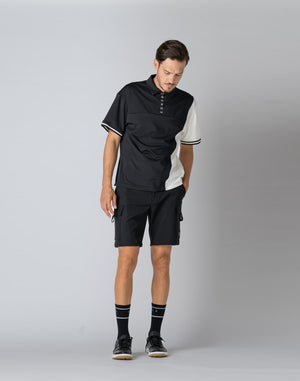 CRONOS 黑色拉鍊 POLO 衫 [黑色]