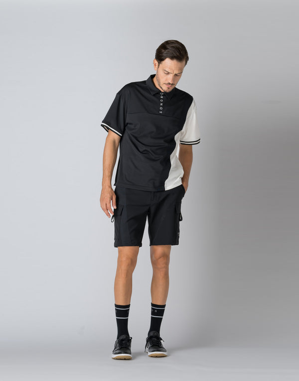 CRONOS 黑色拉鍊 POLO 衫 [黑色]