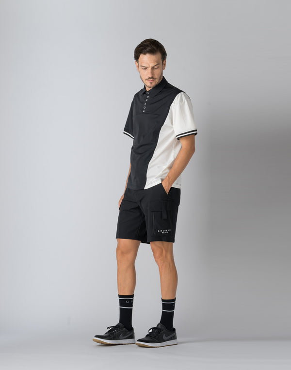 CRONOS 黑色拉鍊 POLO 衫 [黑色]