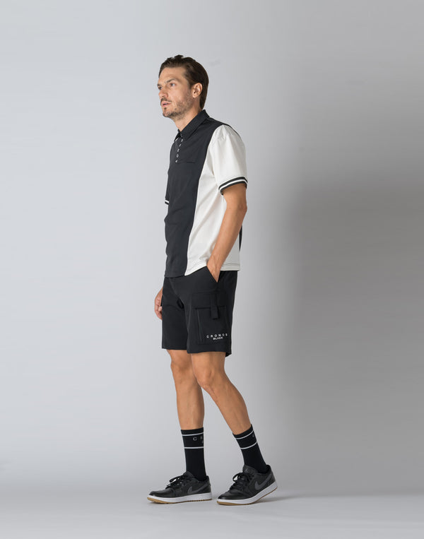 CRONOS 黑色拉鍊 POLO 衫 [黑色]