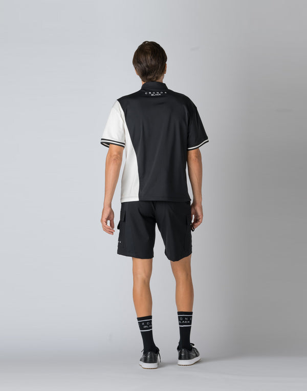CRONOS 黑色拉鍊 POLO 衫 [黑色]