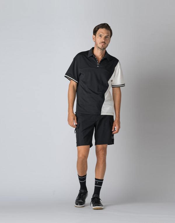 CRONOS 黑色拉鍊 POLO 衫 [黑色]
