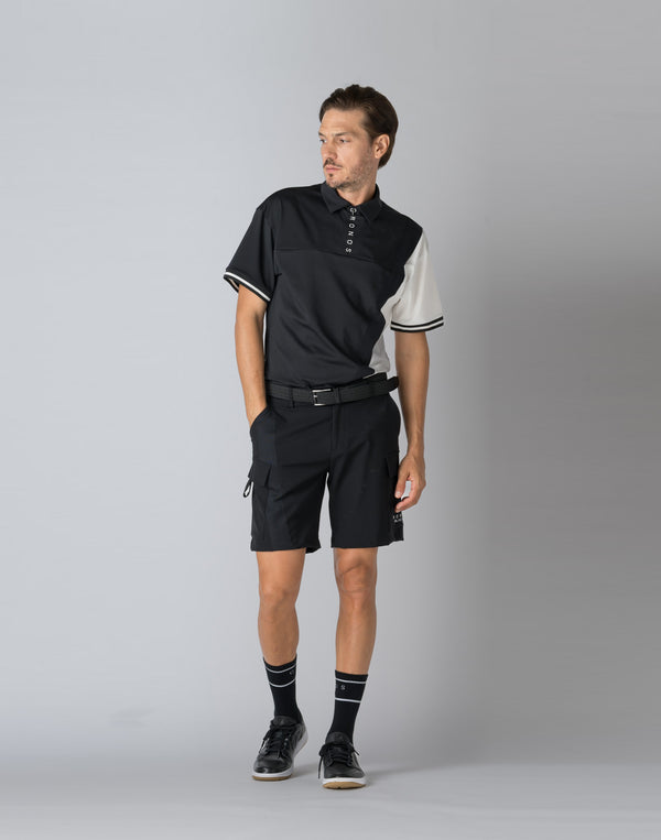 CRONOS 黑色拉鍊 POLO 衫 [黑色]