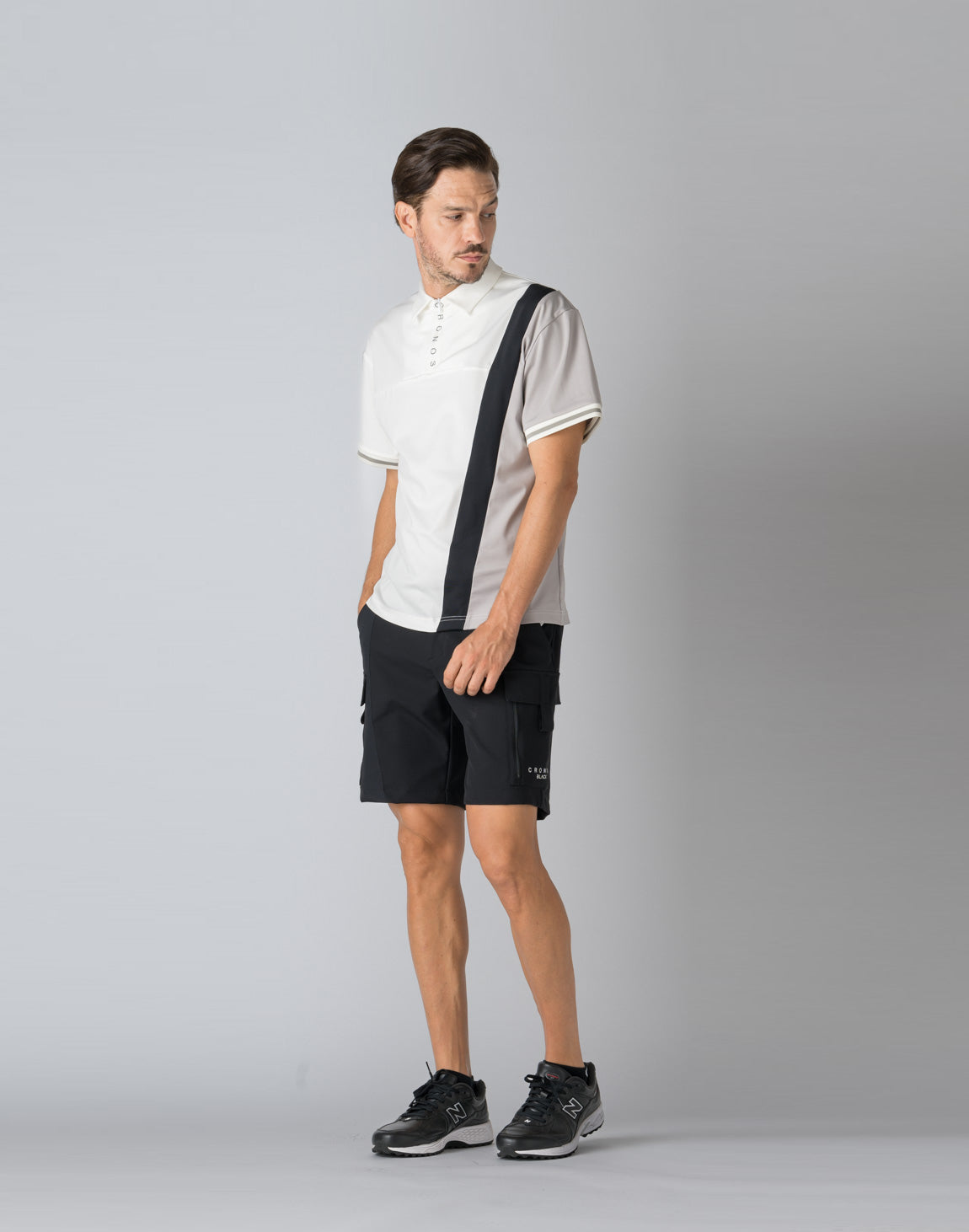 クロノス　CRONOS CRONOS FLEX PANEL over size L/S TEE【WHITE】 – クロノス