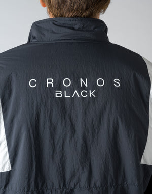 CRONOS 黑色直立式拉鍊外套 [黑色]