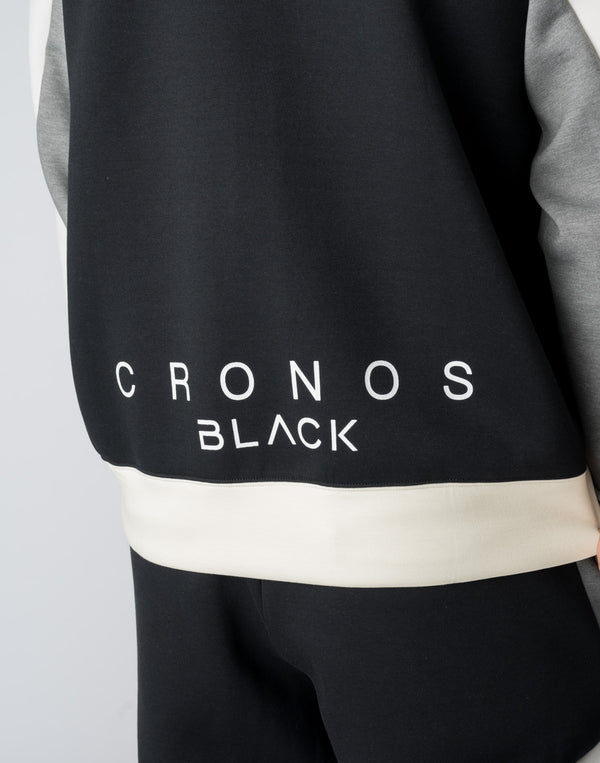 CRONOS 黑色拼色設計半拉鍊 [黑色]