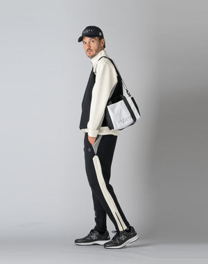 CRONOS BLACK COLOR-BLOCK DESIGN PANTS [BLACK]