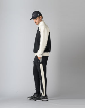 CRONOS BLACK COLOR-BLOCK DESIGN PANTS [BLACK]