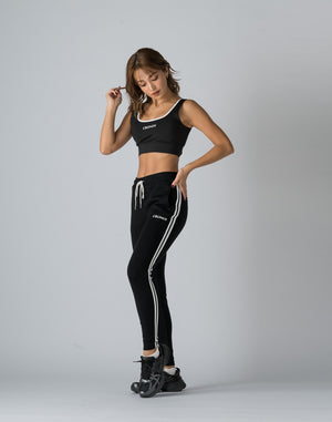 CRONOS WOMEN 2LINE STRETCH PANTS【BLACK】