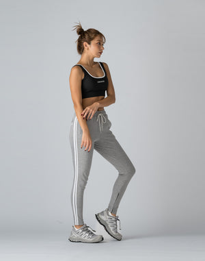 CRONOS WOMEN 2LINE STRETCH PANTS【GRAY】