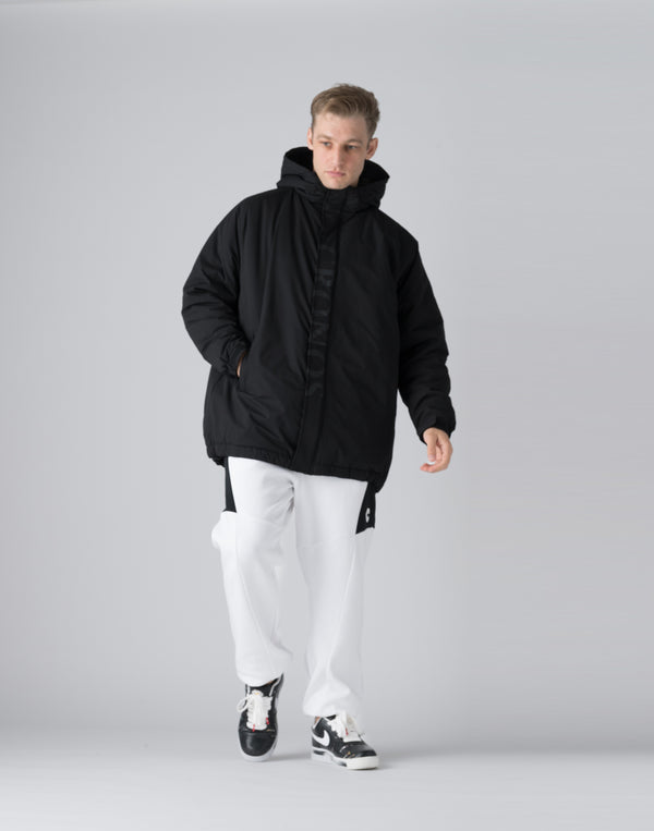 CRONOS Padded hooded jacket【BLACK】