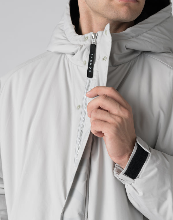 CRONOS Padded hooded jacket【ICE GRAY】