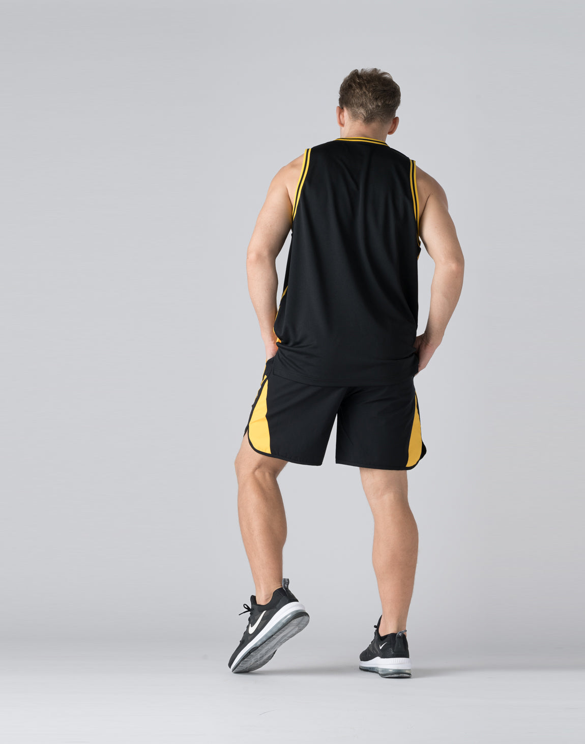 CRONOS Mesh back sleeveless【BLACK×YELLOW】 – クロノス