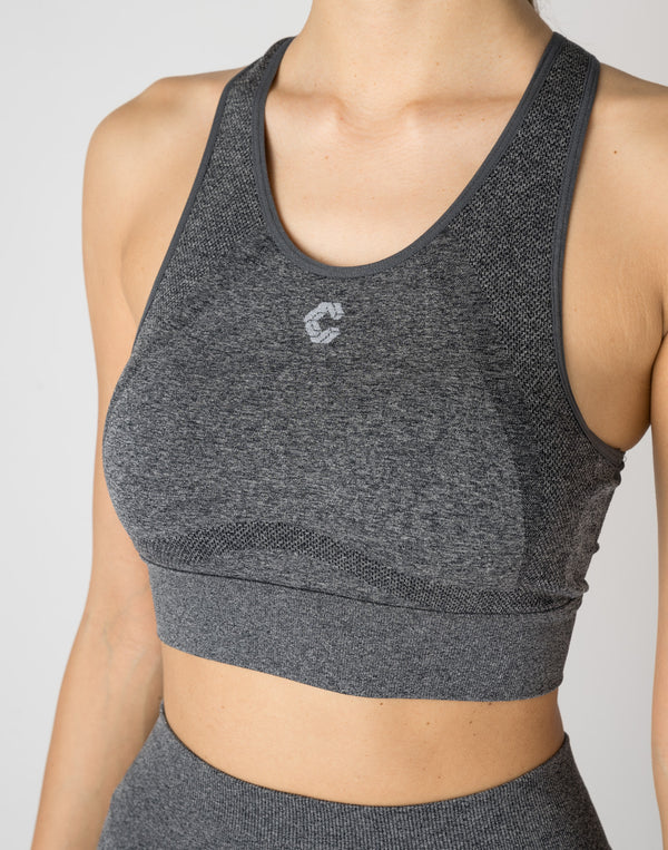 CRONOS WOMEN STRETCH BRA【GRAY】