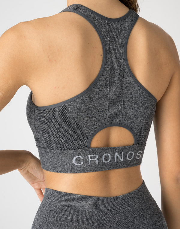 CRONOS WOMEN STRETCH BRA【GRAY】