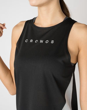 CRONOS 女款網眼背心 [白色]