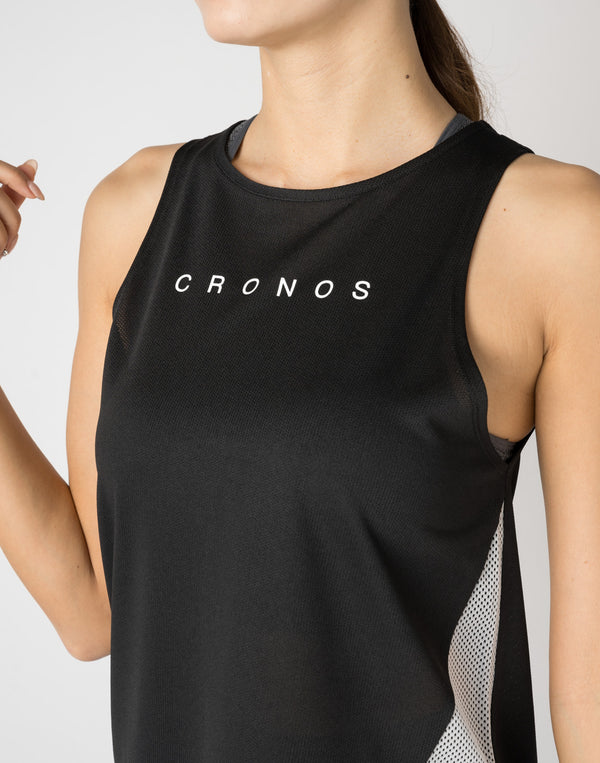 CRONOS 女款網眼背心 [白色]