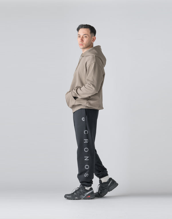 CRONOS Reflector Print Sweat Long Pants【BLACK】