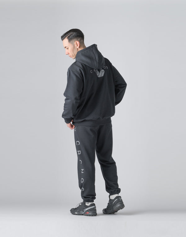 CRONOS Reflector Print Sweat Long Pants【BLACK】