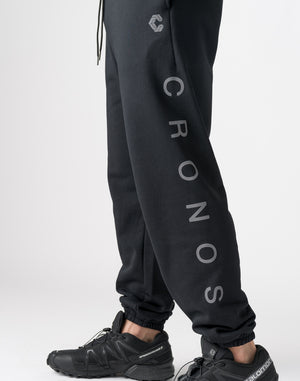 CRONOS Reflector Print Sweat Long Pants【BLACK】