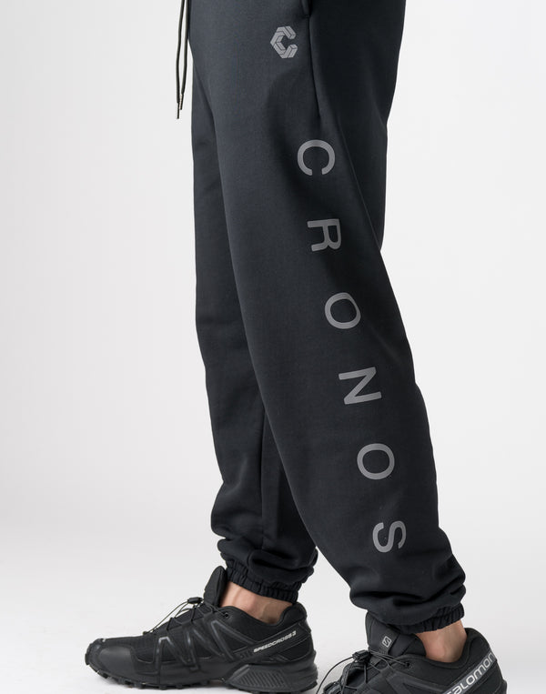CRONOS Reflector Print Sweat Long Pants【BLACK】