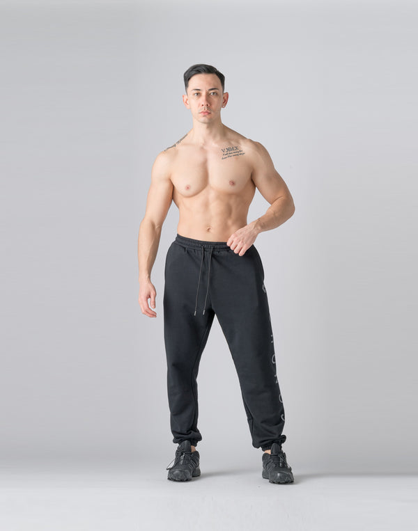 CRONOS Reflector Print Sweat Long Pants【BLACK】