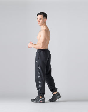 CRONOS Reflector Print Sweat Long Pants【BLACK】