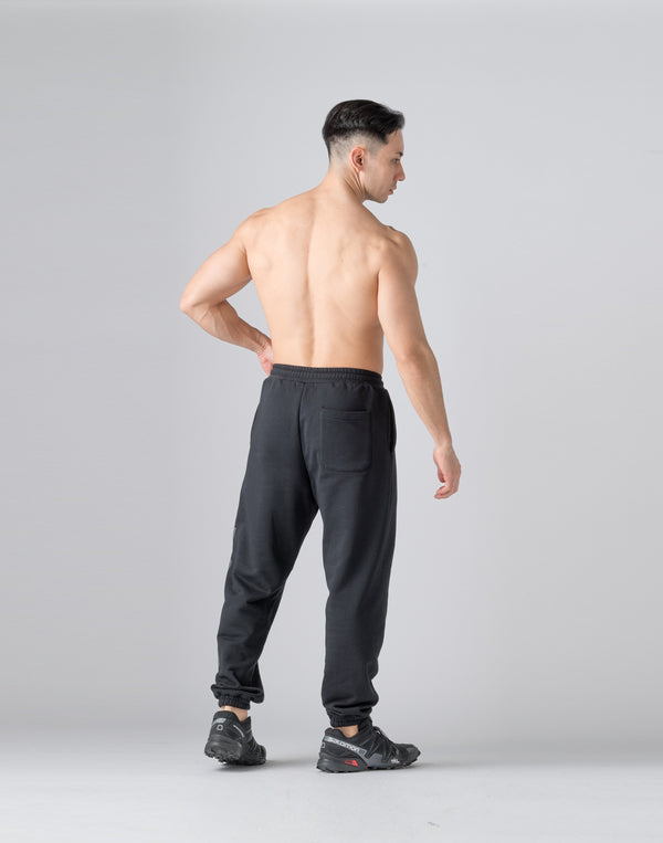 CRONOS Reflector Print Sweat Long Pants【BLACK】