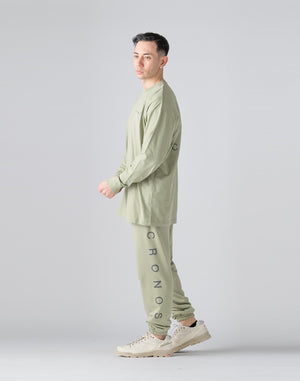 CRONOS Reflector Print Sweat Long Pants【SAGE】