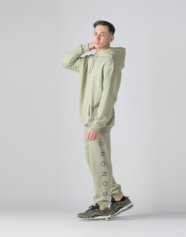 CRONOS Reflector Print Sweat Long Pants【SAGE】