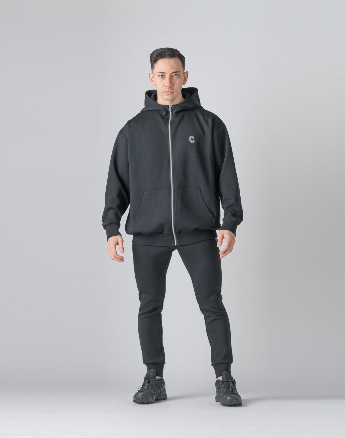 CRONOS Reflector Print Zip Foodie【BLACK】