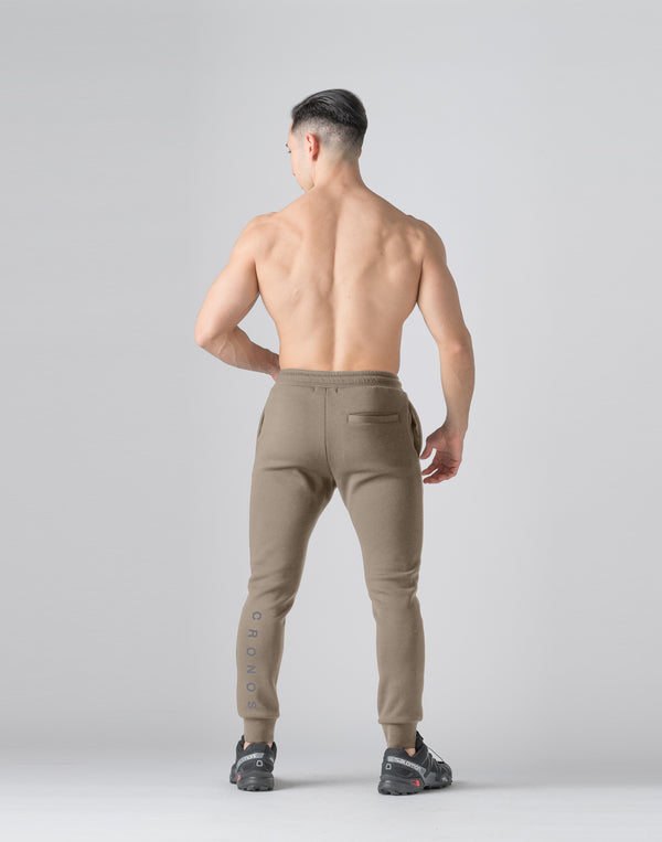 CRONOS Reflector Print Long Pants [TAUPE]