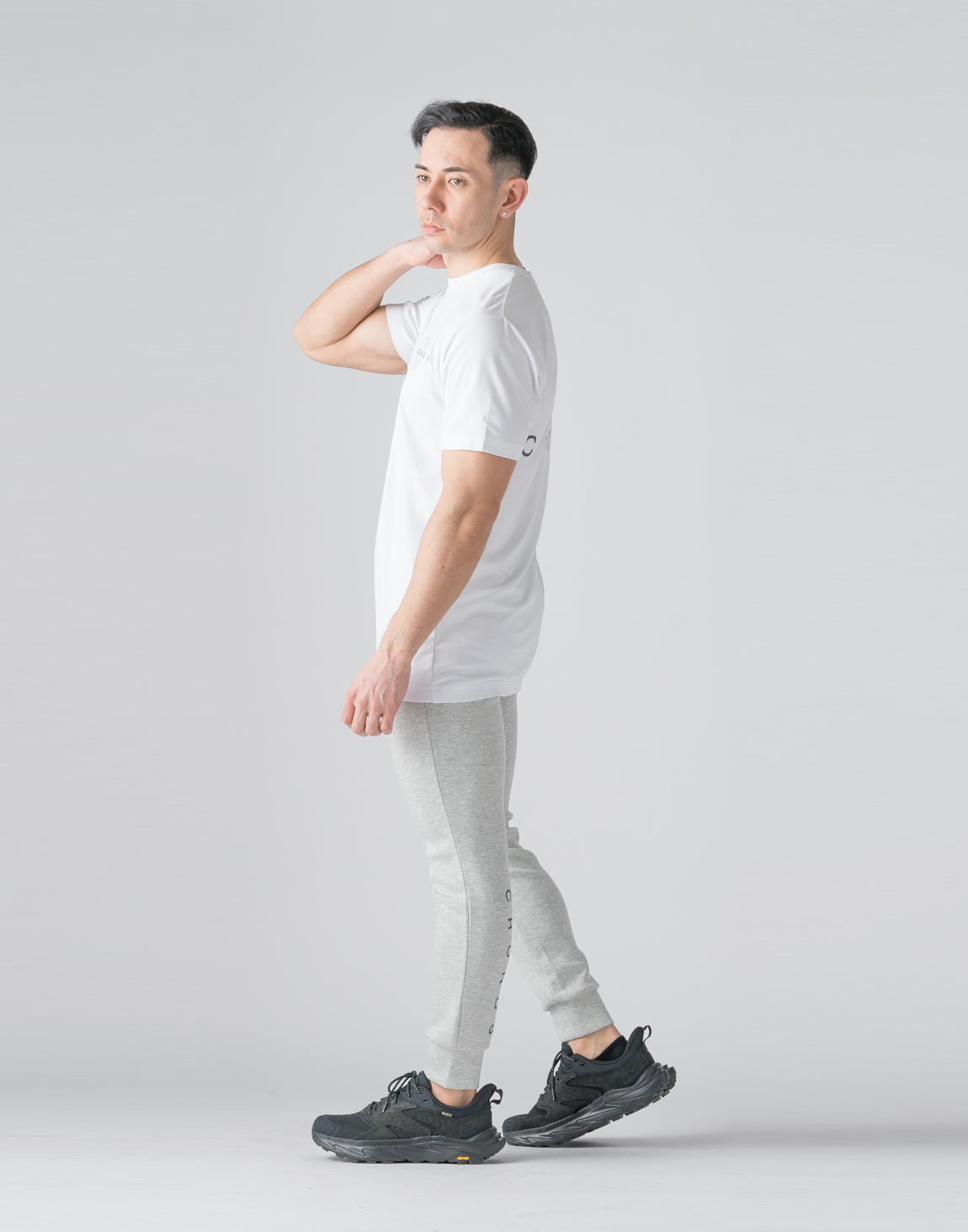 CRONOS Tシャツ　WHITE✖️BLACK XL CRONOS Logo Neckline Design OverSize T-SHIRT【WHITE】