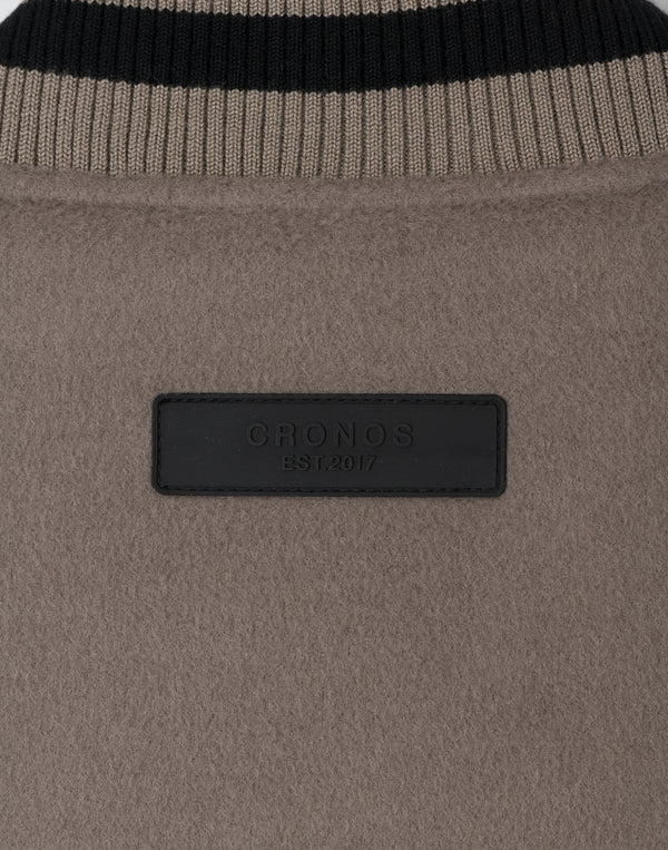 CRONOS STRETCH VARSITY JACKET [TAUPE]