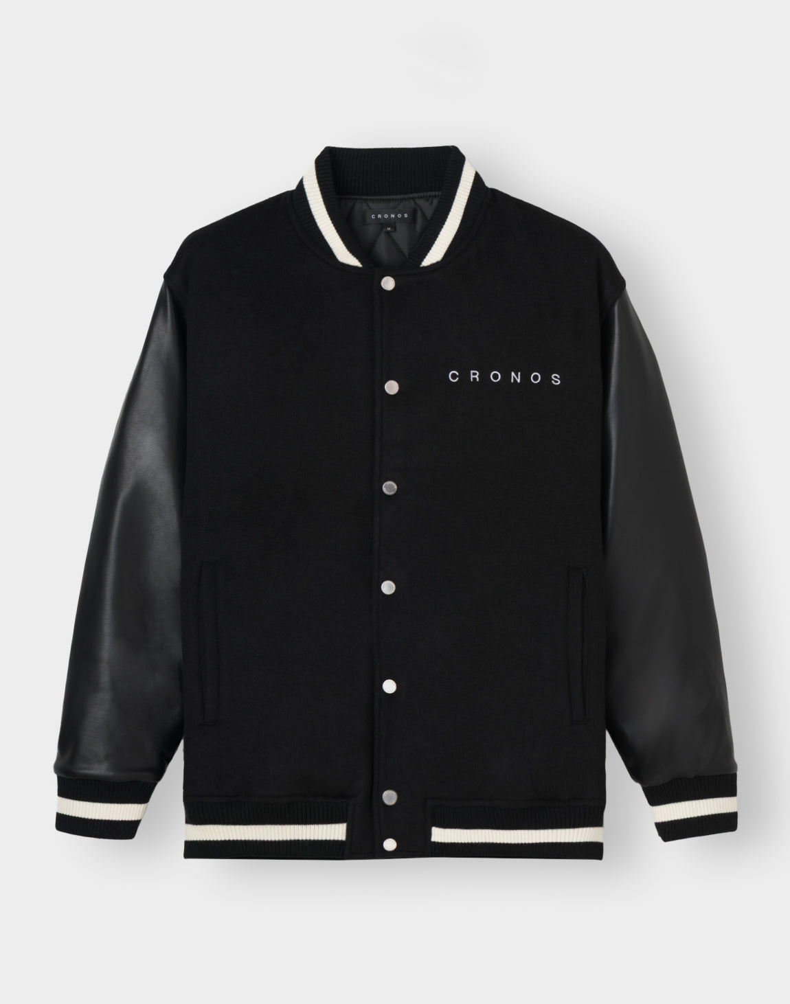 CRONOS STRETCH VARSITY JACKET【BLACK】