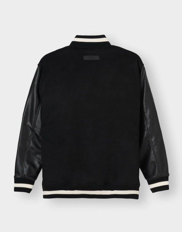 CRONOS STRETCH VARSITY JACKET [BLACK]