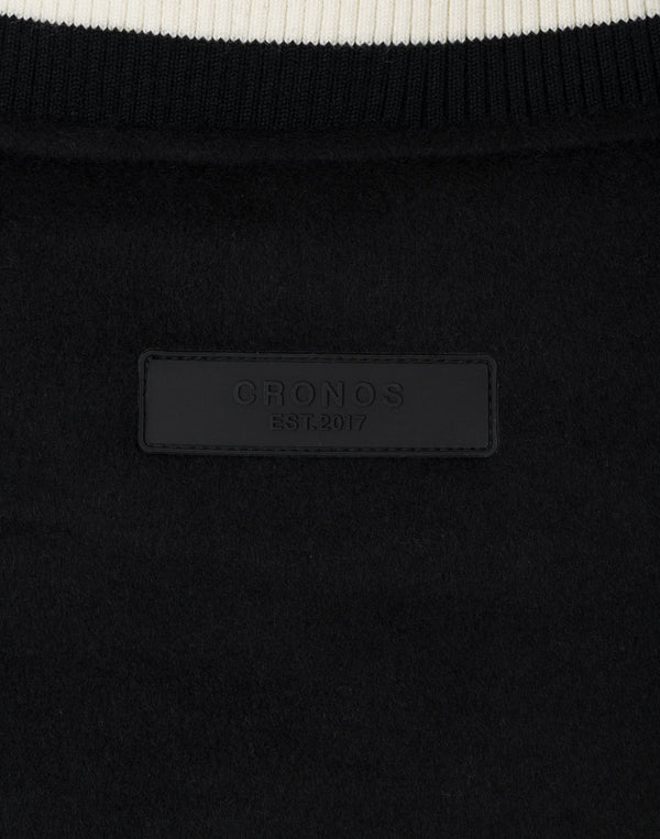 CRONOS STRETCH VARSITY JACKET [BLACK]