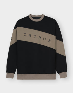 CRONOS MODERN LITE SWEAT [BLACK×TAUPE]