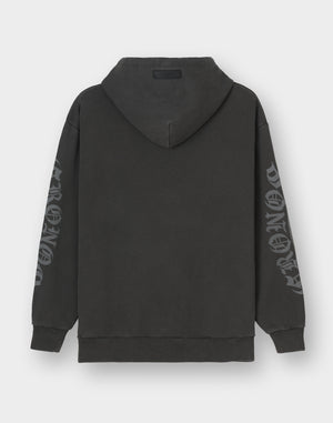 CRONOS BLACKLETTER HOODIE [V BLACK×WHITE]