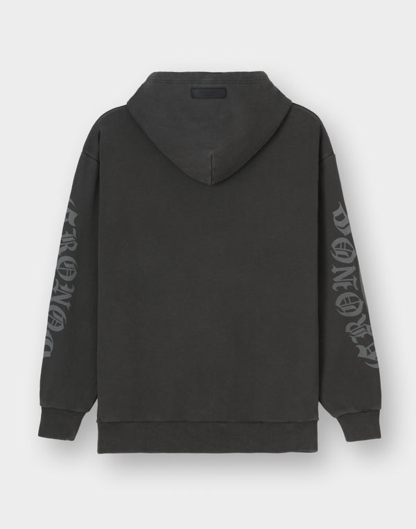 CRONOS BLACKLETTER HOODIE [V BLACK×WHITE]