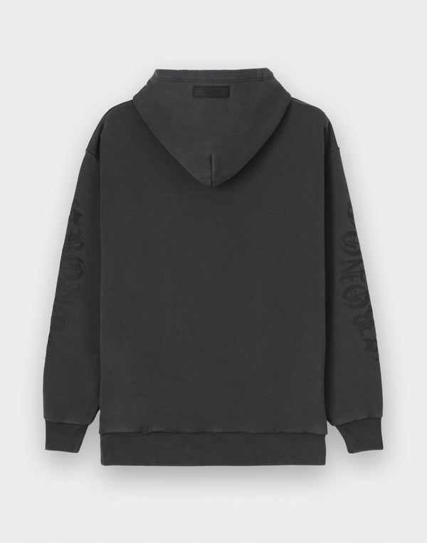 CRONOS BLACKLETTER HOODIE [V BLACK×BLACK]