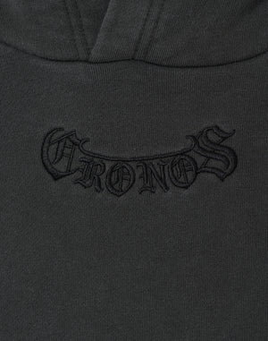 CRONOS BLACKLETTER HOODIE [V BLACK×BLACK]