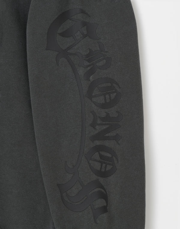 CRONOS BLACKLETTER HOODIE [V BLACK×BLACK]