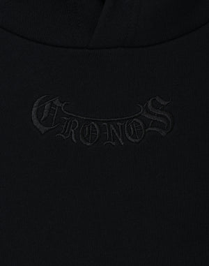 CRONOS BLACKLETTER HOODIE [BLACK×BLUE]