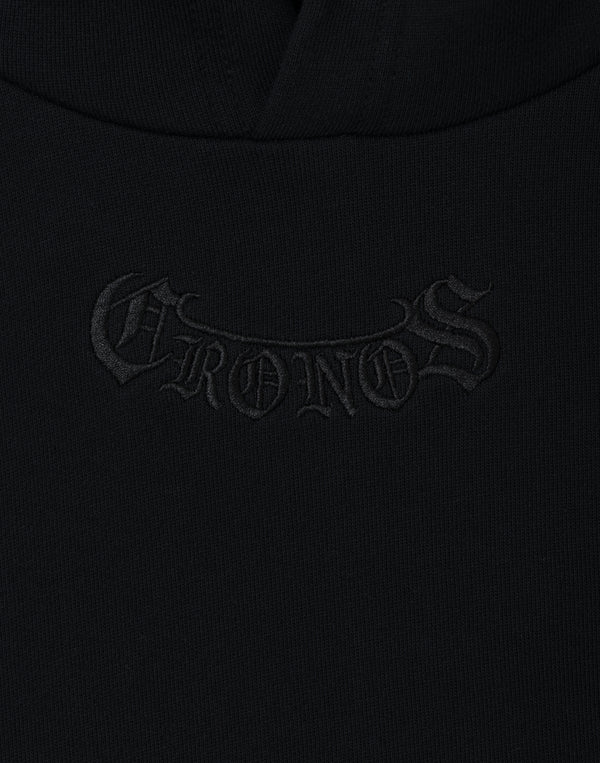 CRONOS BLACKLETTER HOODIE [BLACK×BLUE]