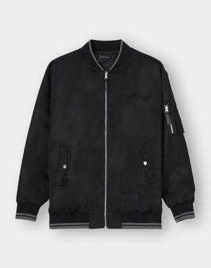CRONOS BLACKLETTER MA-1 JACKET [BLACK]