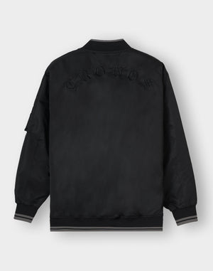 CRONOS BLACKLETTER MA-1 JACKET [BLACK]