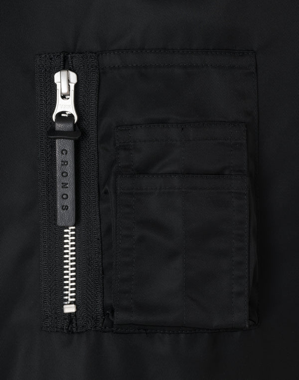 CRONOS BLACKLETTER MA-1 JACKET [BLACK]