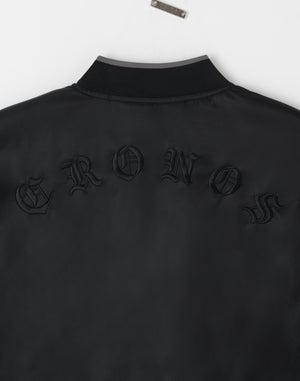 CRONOS BLACKLETTER MA-1 JACKET [BLACK]